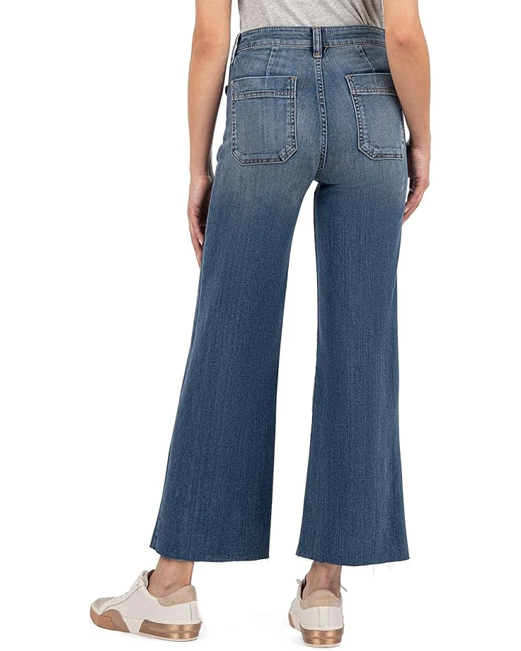 KUT from the Kloth MEG HIGH RISE WIDE LEG PATCH PKTS W/BRAID ON TOP | Jeans 5 KUT from the Kloth MEG HIGH RISE WIDE LEG PATCH PKTS W/BRAID ON TOP | Jeans - Image 3