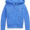 Polo Ralph Lauren Kids Mini-Cable Cotton Full-Zip Hoodie (Toddler/Little Kid) | Hoodies & Sweatshirts -Shoe Vogue Shop 811ZUnNBhqL. AC SR736920