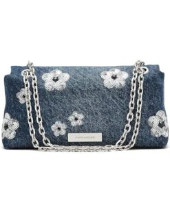 Marc Jacobs The Sequin Daisy Denim Dual Chain Wallet | Wallets