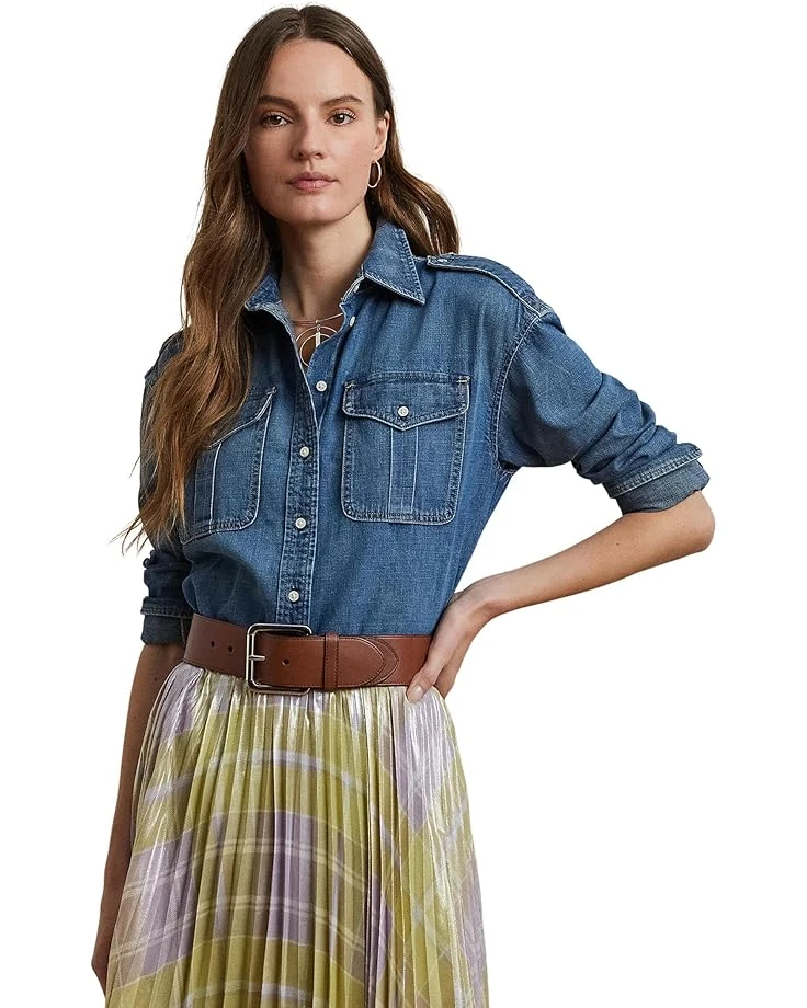 Lauren Ralph Lauren Relaxed Fit Denim Shirt | Shirts & Tops 3 Lauren Ralph Lauren Relaxed Fit Denim Shirt | Shirts & Tops