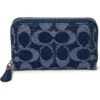 COACH Essential Small Zip Around Card Case In Signature Denim | Wallets -Shoe Vogue Shop 814kurZ4l2L. AC SR736920