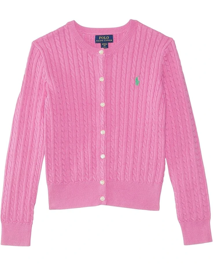 Polo Ralph Lauren Kids Mini-Cable Cotton Cardigan (Big Kid) | Sweaters 4 Polo Ralph Lauren Kids Mini-Cable Cotton Cardigan (Big Kid) | Sweaters - Image 2