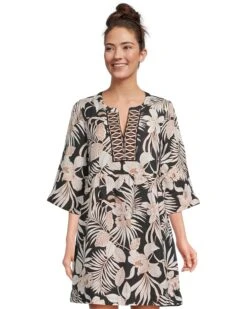 Tommy Bahama Stamped Lucia Blooms Tunic Dress | Swimwear