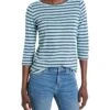 NIC+ZOE 3/4 Sleeve Stripe Boat Tee | Shirts & Tops -Shoe Vogue Shop 8162o3ItDoL. AC SR736920