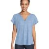 L.L.Bean Streamside Tee Split-Neck Short Sleeve | Sleepwear -Shoe Vogue Shop 818 pjQE4qL. AC SR736920