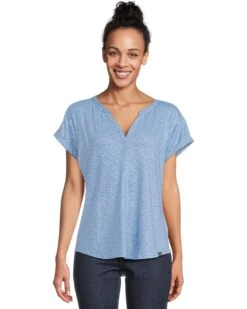 L.L.Bean Streamside Tee Split-Neck Short Sleeve | Sleepwear