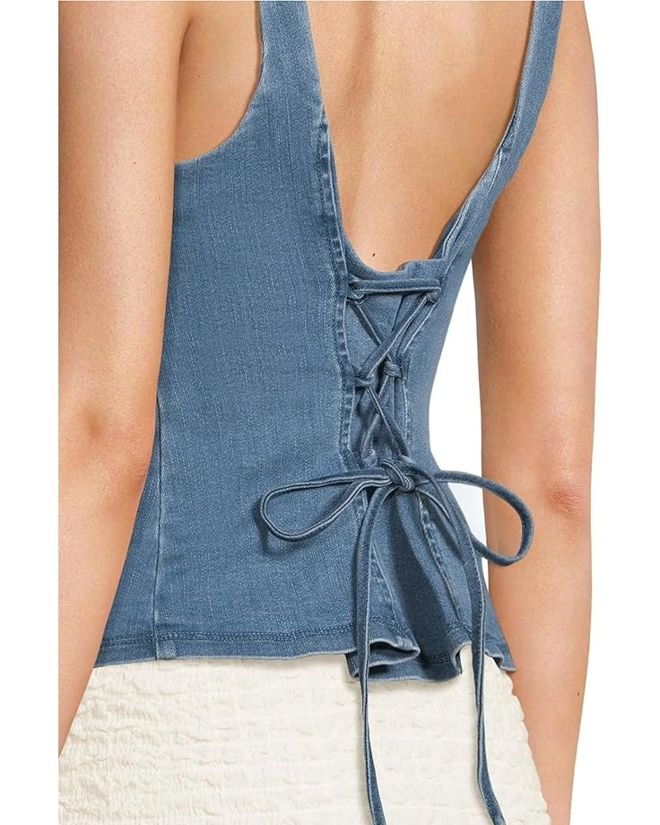 Free People A Moment In Time Denim Vest | Coats & Outerwear 6 Free People A Moment In Time Denim Vest | Coats & Outerwear - Image 4