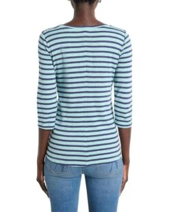 NIC+ZOE 3/4 Sleeve Stripe Boat Tee | Shirts & Tops -Shoe Vogue Shop 81Dm6QHKAbL. AC SR736920