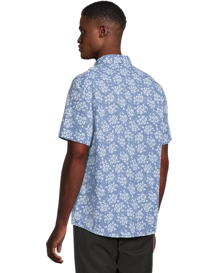 Johnston & Murphy Short Sleeve Rose Print Linen Shirt | Shirts & Tops 5 Johnston & Murphy Short Sleeve Rose Print Linen Shirt | Shirts & Tops - Image 3