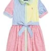 Polo Ralph Lauren Kids Striped Cotton Fun Shirtdress (Toddler/Little Kid) | Dresses