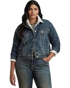 Lauren Ralph Lauren Plus Size Paizley Unlined Trucker Jacket | Coats & Outerwear