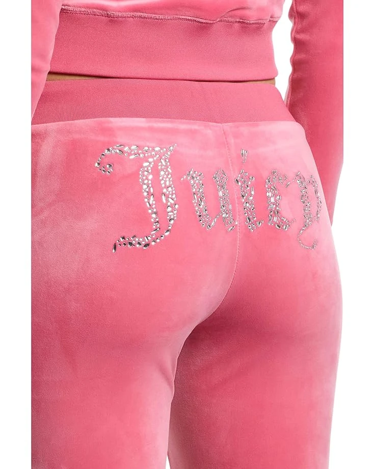 Juicy Couture Luxe Velour Rib Waist Velour Pants with Mixed Ston 6 Juicy Couture Luxe Velour Rib Waist Velour Pants with Mixed Ston - Image 4