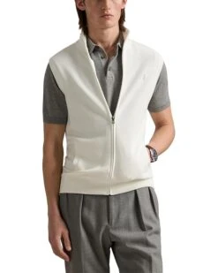 Polo Ralph Lauren Mesh-Knit Cotton Full-Zip Sweater Vest | Coats & Outerwear