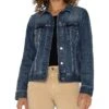 Liverpool Los Angeles Petite Classic Jean Jacket Stretch Denim | Coats & Outerwear -Shoe Vogue Shop 81LFc4Wi cL. AC SR736920