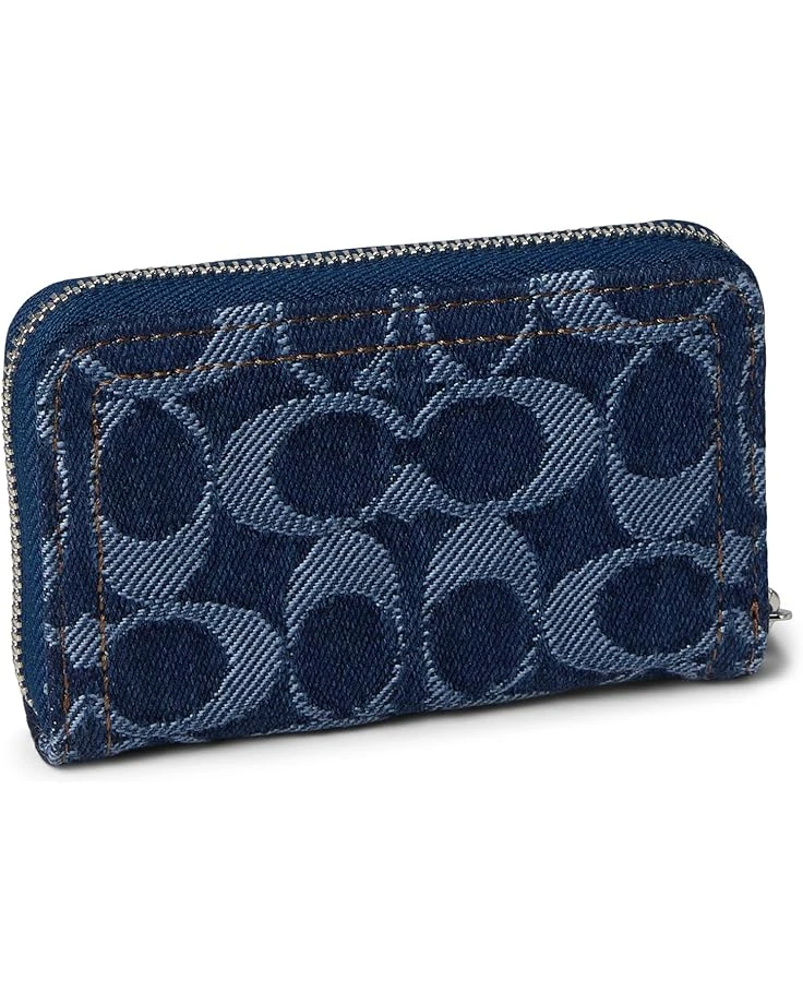 COACH Essential Small Zip Around Card Case In Signature Denim | Wallets 4 COACH Essential Small Zip Around Card Case In Signature Denim | Wallets - Image 2