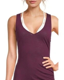 BECCA Breezy Basics V Neck Sleeveless Dress Cover-Up | Swimwear -Shoe Vogue Shop 81LkIVMqZeL. AC SR736920