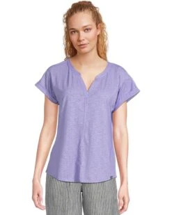 L.L.Bean Streamside Tee Split-Neck Short Sleeve | Sleepwear -Shoe Vogue Shop 81Lnrc5sL. AC SR736920