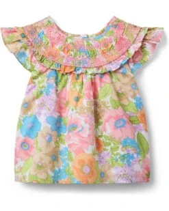 Janie and Jack Floral Smock Neck Top (toddler/Little Kid/Big Kid) | Dresses