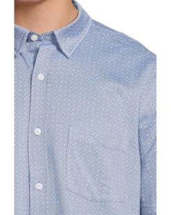 Johnston & Murphy Short Sleeve XC Flex Birdseye Geo Print Button Front Shirt | Shirts & Tops -Shoe Vogue Shop 81Mw5rkirGL. AC SR736920