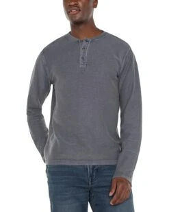 Liverpool Los Angeles Long Sleeve Henley Knit Jacquard | Shirts & Tops