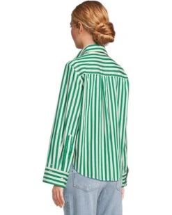 Madewell Y-Neck Shirt With Adjustable Sleeve | Shirts & Tops -Shoe Vogue Shop 81PuZ c3cxL. AC SR736920