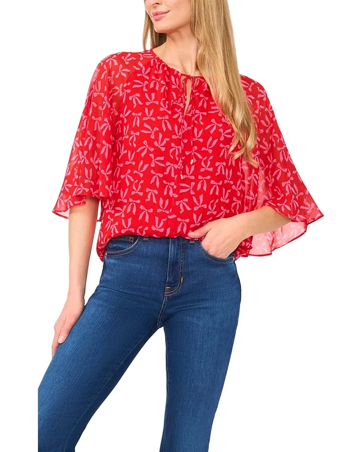 CeCe Tie Neck Raglan Sleeve Top | Shirts & Tops 3 CeCe Tie Neck Raglan Sleeve Top | Shirts & Tops