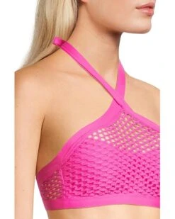 BECCA Castaway Kaia Textured High Neck Top | Swimwear -Shoe Vogue Shop 81bsCGcLXJL. AC SR736920