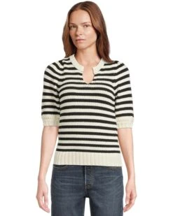 Michael Stars Rosanna Striped Puff Sleeve Sweater | Sweaters