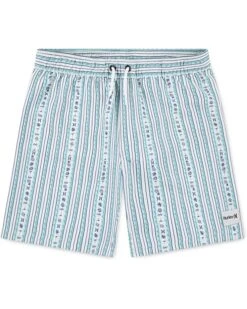Hurley Kids Mini Vacay Stripe Pull On Swim Trunk (Little Kid) | Swimwear