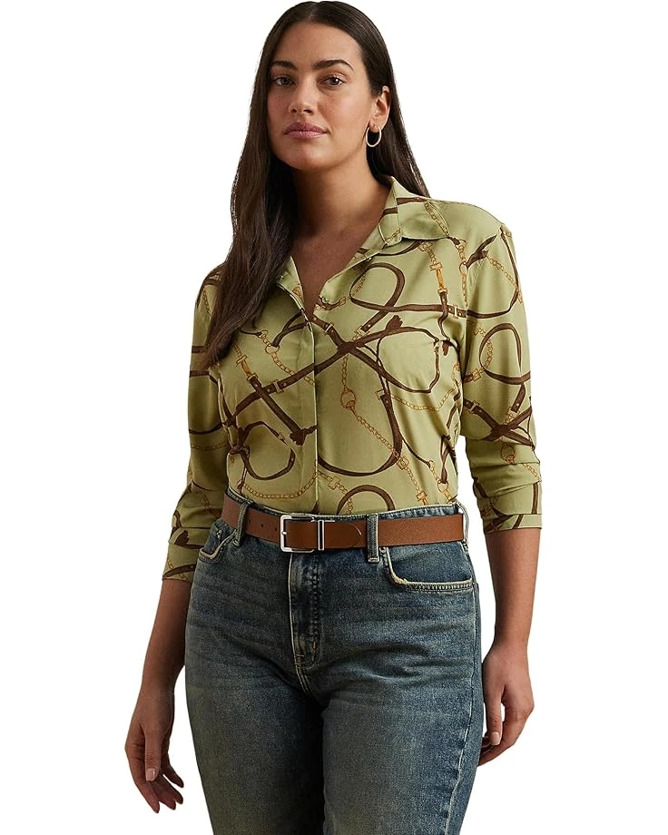 Lauren Ralph Lauren Plus Size Kristy Long Sleeve Button Front Shirt | Shirts & Tops 3 Lauren Ralph Lauren Plus Size Kristy Long Sleeve Button Front Shirt | Shirts & Tops