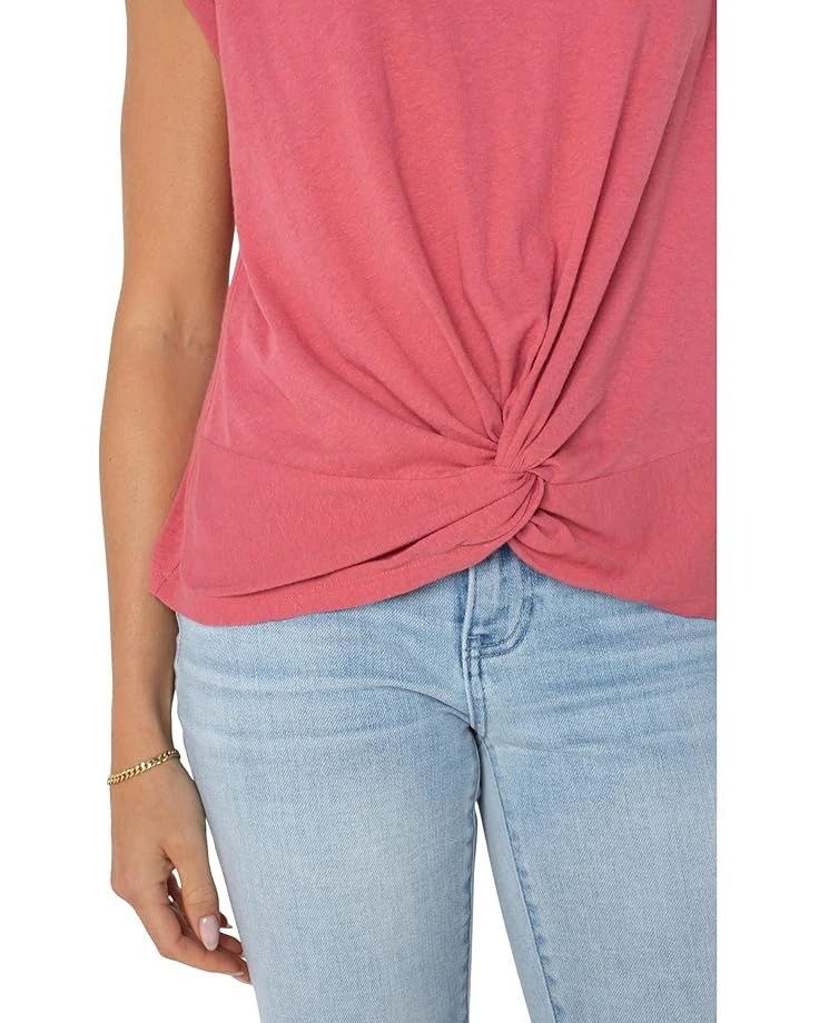 Liverpool Los Angeles Short Sleeve Boat Neck Knot Front Knit Top | Shirts & Tops 5 Liverpool Los Angeles Short Sleeve Boat Neck Knot Front Knit Top | Shirts & Tops - Image 3