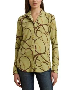 Lauren Ralph Lauren Classic Fit Belting-Print Crepe Shirt | Shirts & Tops