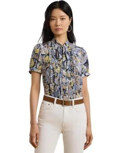 Lauren Ralph Lauren Floral Georgette Puff Sleeve Shirt | Shirts & Tops