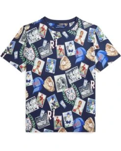 Polo Ralph Lauren Kids Baseball-Print Cotton Jersey Tee (Big Kid) | Shirts & Tops