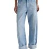 AG Jeans Mercer High Rise Cuffed Barrel Jeans in Sunset Blues 2 AG Jeans Mercer High Rise Cuffed Barrel Jeans in Sunset Blues -Shoe Vogue Shop 81spZ2MDa2L. AC SR736920
