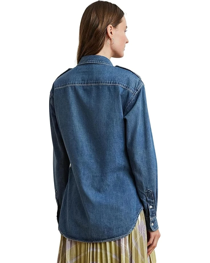 Lauren Ralph Lauren Relaxed Fit Denim Shirt | Shirts & Tops 4 Lauren Ralph Lauren Relaxed Fit Denim Shirt | Shirts & Tops - Image 2