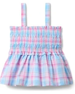 Janie and Jack Smocked Madras Top (toddler/Little Kid/Big Kid) | Shirts & Tops