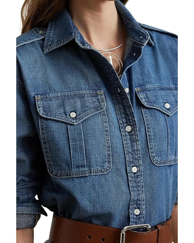 Lauren Ralph Lauren Relaxed Fit Denim Shirt | Shirts & Tops 5 Lauren Ralph Lauren Relaxed Fit Denim Shirt | Shirts & Tops - Image 3