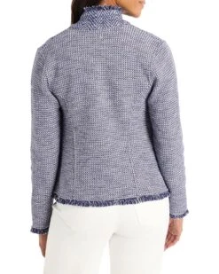 NIC+ZOE Notch Collar Fringe Mix Knit Jacket | Coats & Outerwear -Shoe Vogue Shop 91ICIwd1QL. AC SR736920