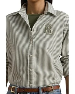 Lauren Ralph Lauren Relaxed Fit Striped Broadcloth Shirt | Shirts & Tops -Shoe Vogue Shop 91NsZRU52WL. AC SR736920