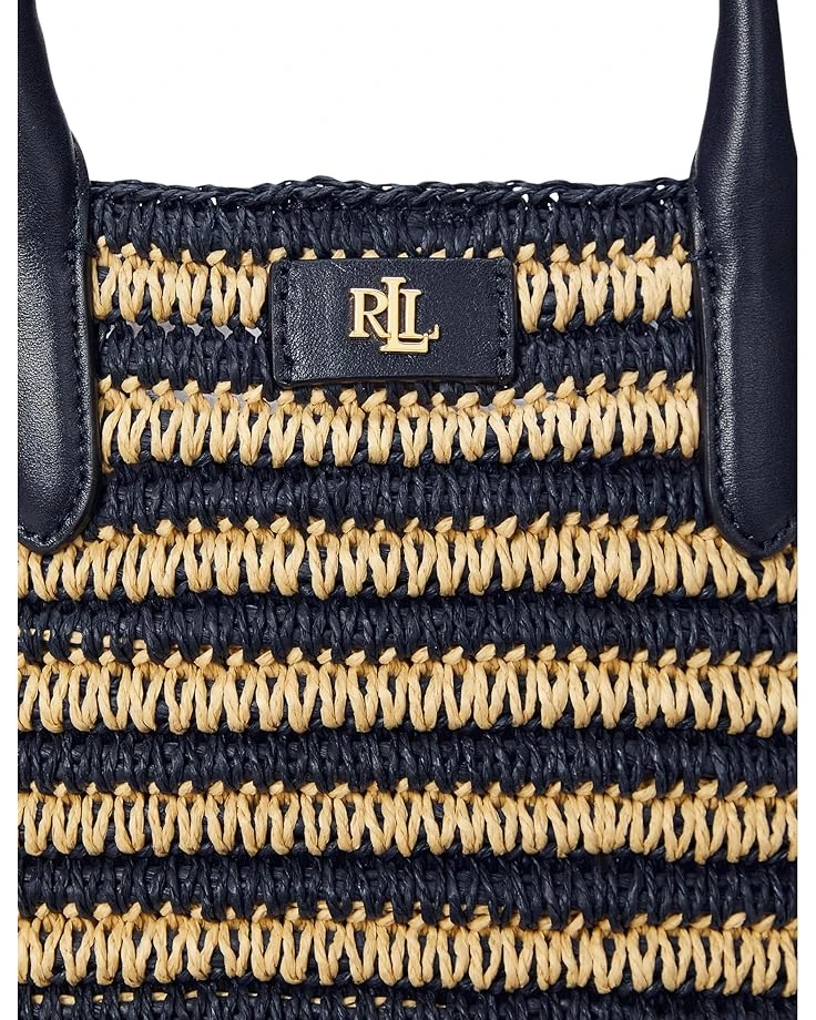 Lauren Ralph Lauren Striped Straw Medium Brie Tote Bag | Handbags 6 Lauren Ralph Lauren Striped Straw Medium Brie Tote Bag | Handbags - Image 4